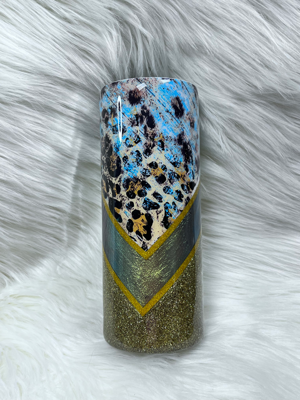 Glitter Split Football Tumbler Tutorial 